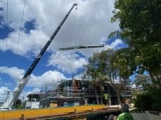 Crane Building On Site — Luxury Home Builders in Gold Coast, NSW