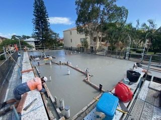 Concrete Slab Ready For New Build — Luxury Home Builders in Gold Coast, NSW